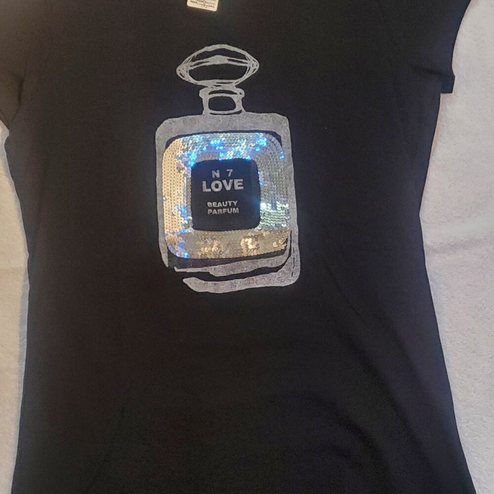 Boutique- Womens Fitted T-shirt, PINK & BLACK